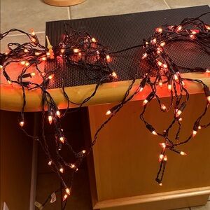 Festive Red Holiday String Lights